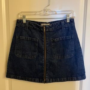 Madewell Denim Utility Zip Mini Skirt